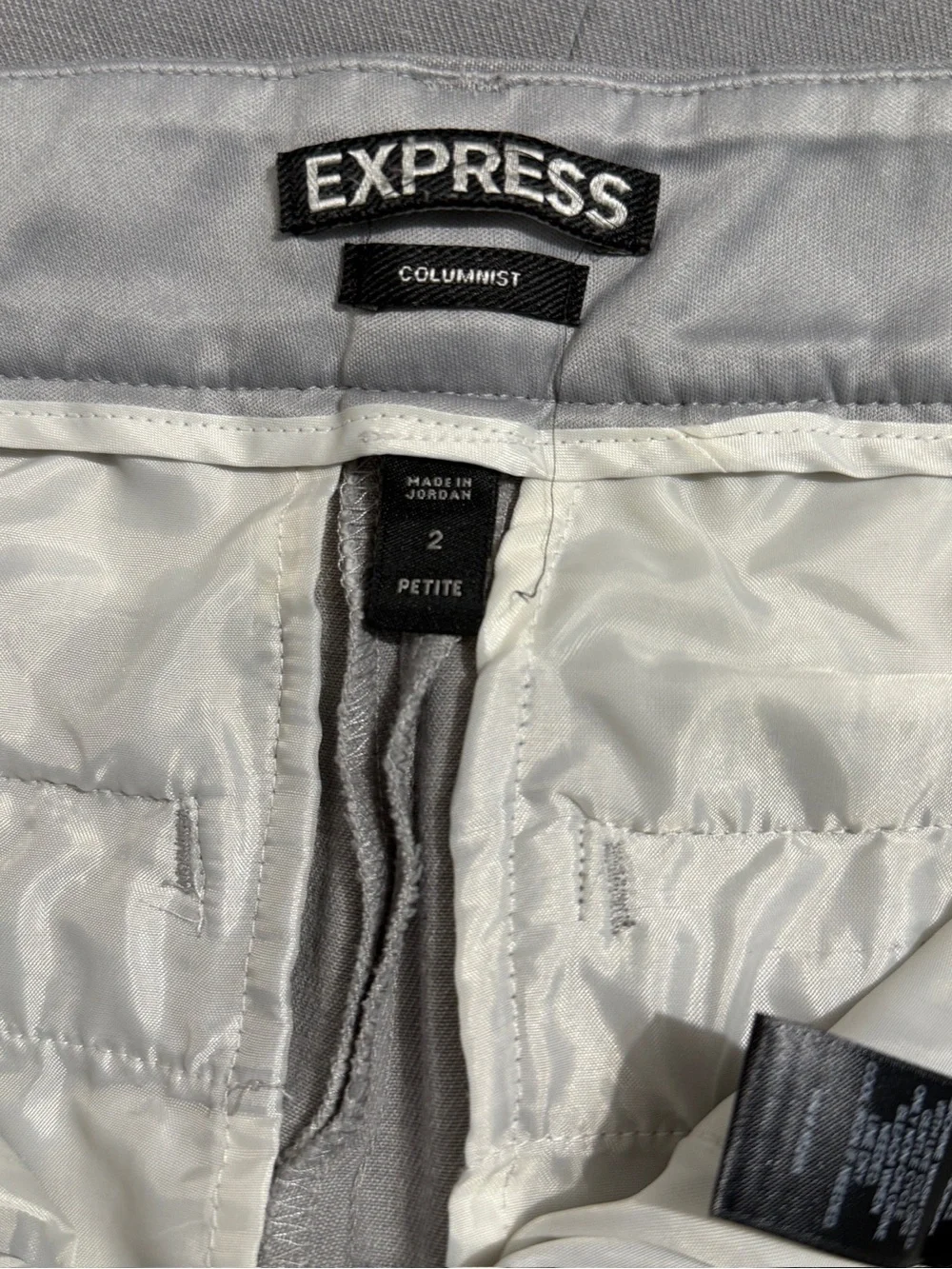 Express Pants Womens 2 Petite Columnist Work Office Corpcore Tapered Ankle - Picture 7 of 10